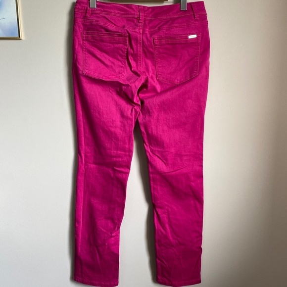 White House Black‎ Market Women's Fuchsia (Pink) Denim Slim Ankle Jeans Size 10R - Picture 4 of 14